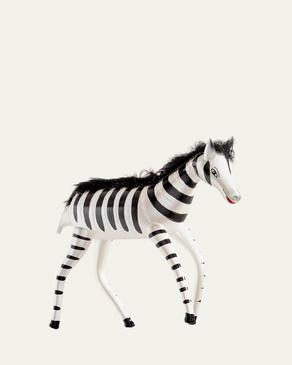 Zebra Christmas Ornament